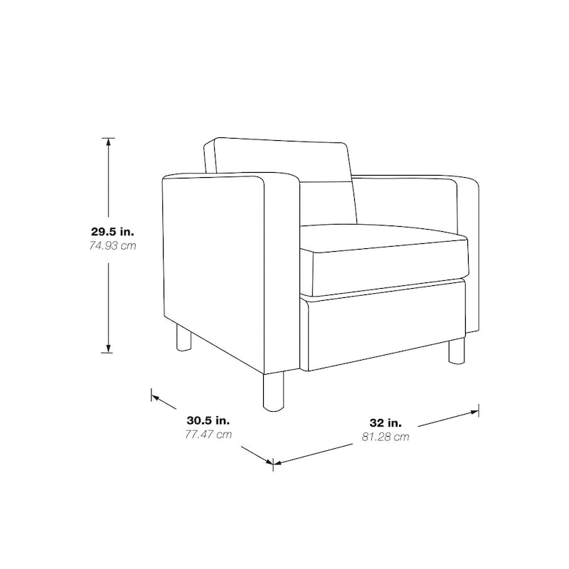 Fauteuil d'appoint rembourré Pacific Arm