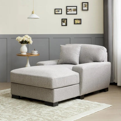 Canapé-lit méridienne surdimensionné de style moderne du milieu du siècle avec coussin