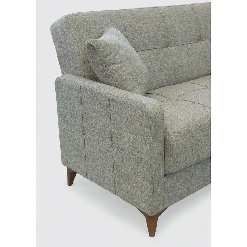 Canapé d'angle convertible en tissu Nazim