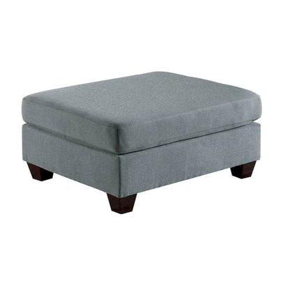 Pouf en tissu aspect lin