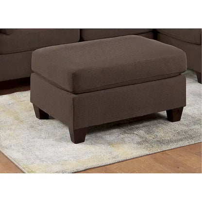 Pouf en tissu aspect lin