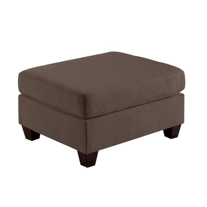 Pouf en tissu aspect lin