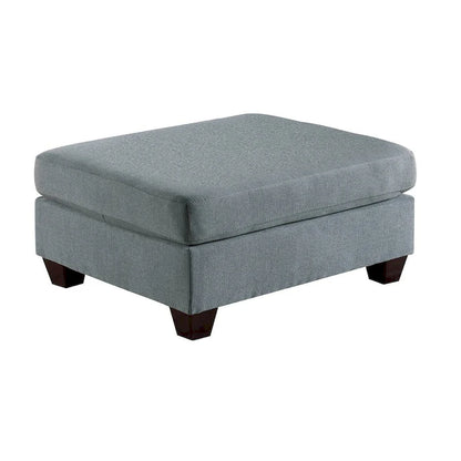 Pouf en tissu aspect lin
