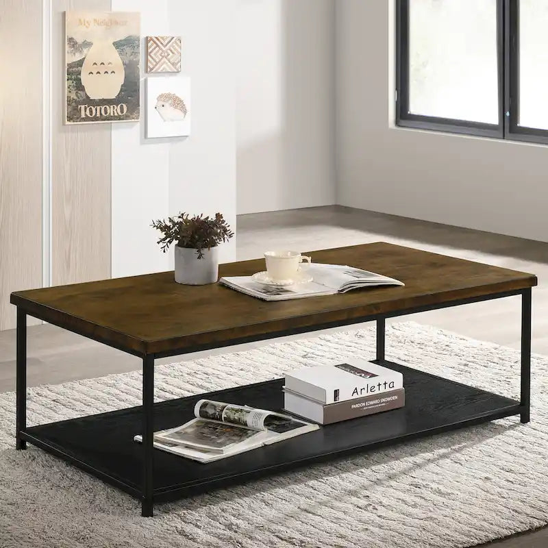Table basse contemporaine Vandy en bois à une étagère de 47 pouces par Furniture of America