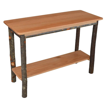 Table console en rondins de noyer