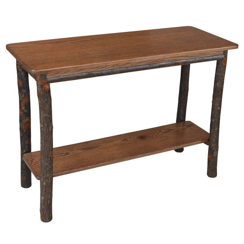 Table console en rondins de noyer
