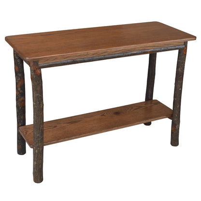 Table console en rondins de noyer