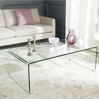 Console en verre, Console en verre trempé transparent