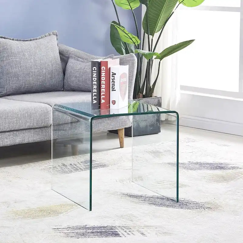 Console en verre, Console en verre trempé transparent