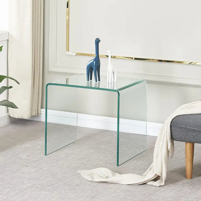Console en verre, Console en verre trempé transparent