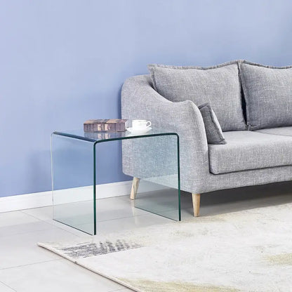 Console en verre, Console en verre trempé transparent