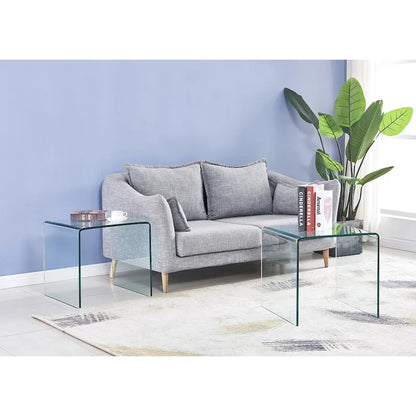 Console en verre, Console en verre trempé transparent