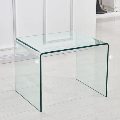 Console en verre, Console en verre trempé transparent