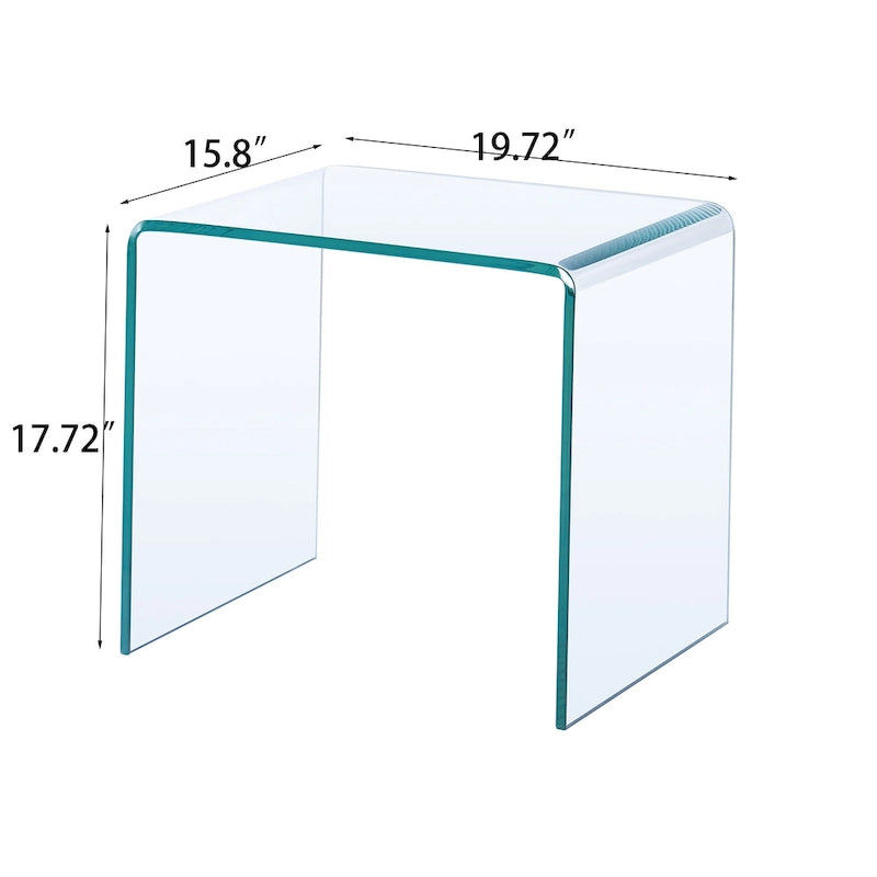 Console en verre, Console en verre trempé transparent