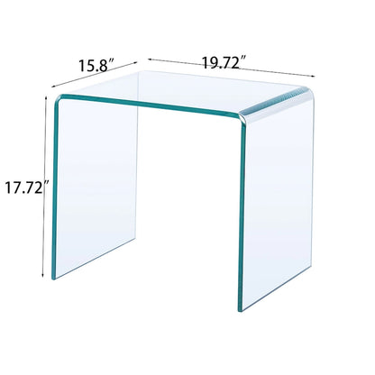 Console en verre, Console en verre trempé transparent