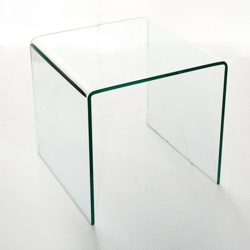 Console en verre, Console en verre trempé transparent