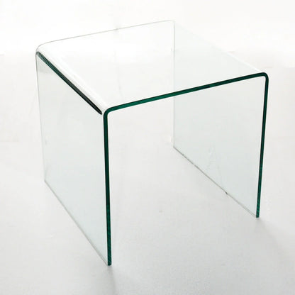 Console en verre, Console en verre trempé transparent