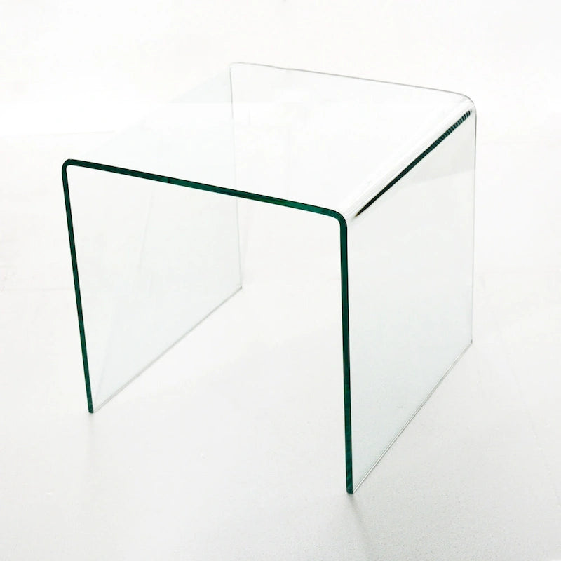 Console en verre, Console en verre trempé transparent