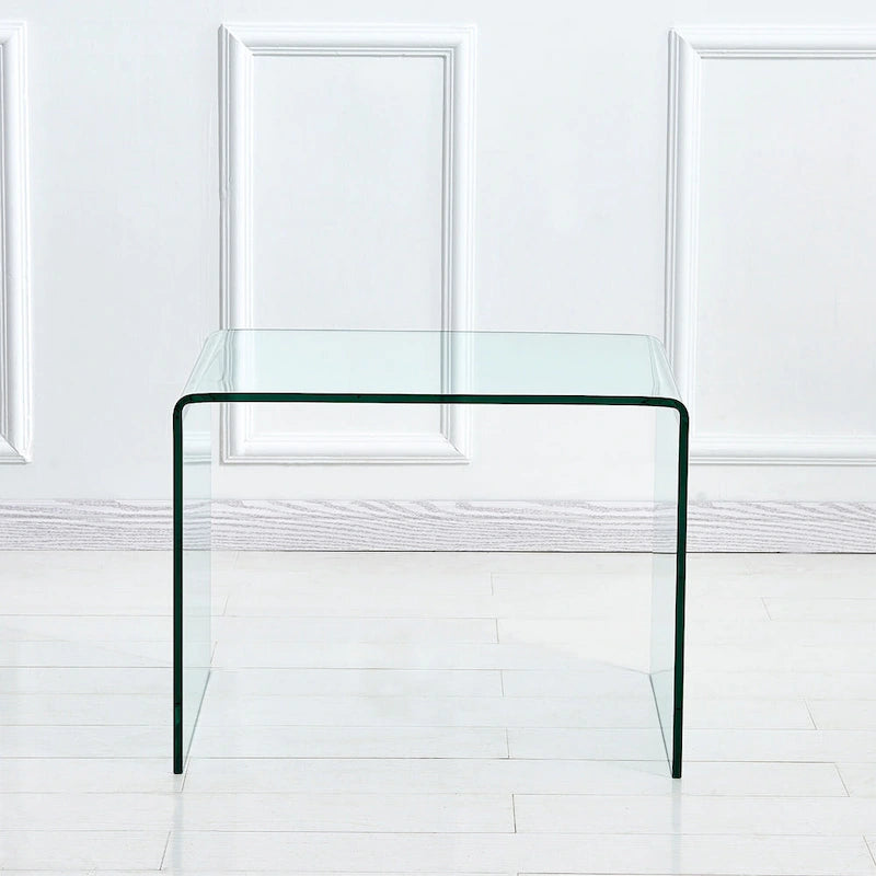 Console en verre, Console en verre trempé transparent