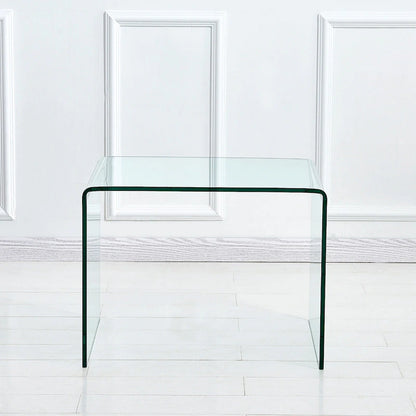 Console en verre, Console en verre trempé transparent