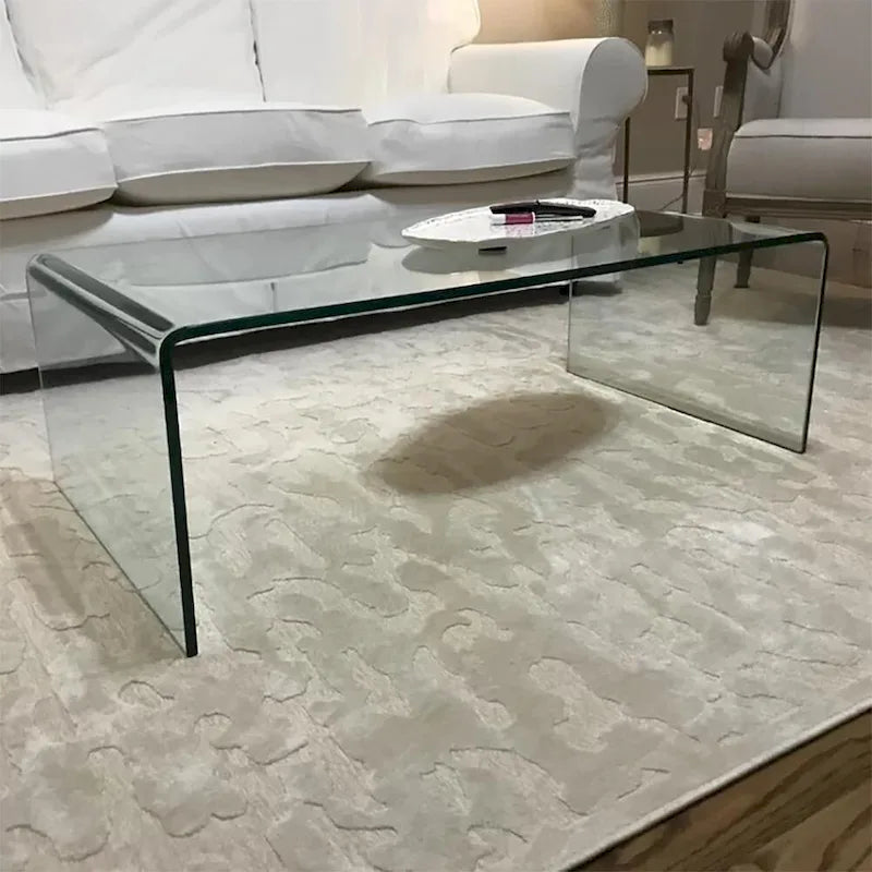 Console en verre, Console en verre trempé transparent