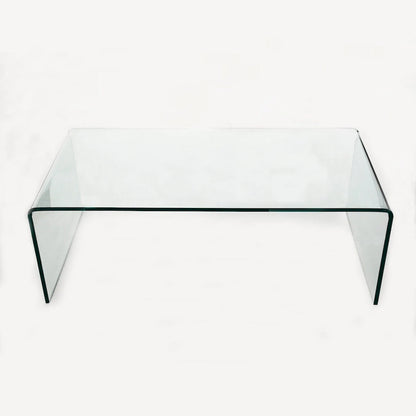 Console en verre, Console en verre trempé transparent