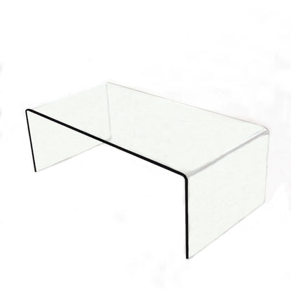 Console en verre, Console en verre trempé transparent