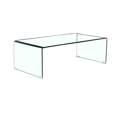 Console en verre, Console en verre trempé transparent