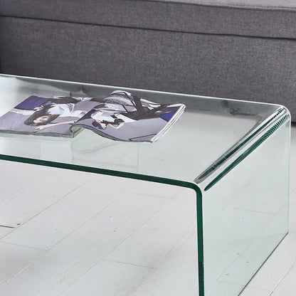 Console en verre, Console en verre trempé transparent