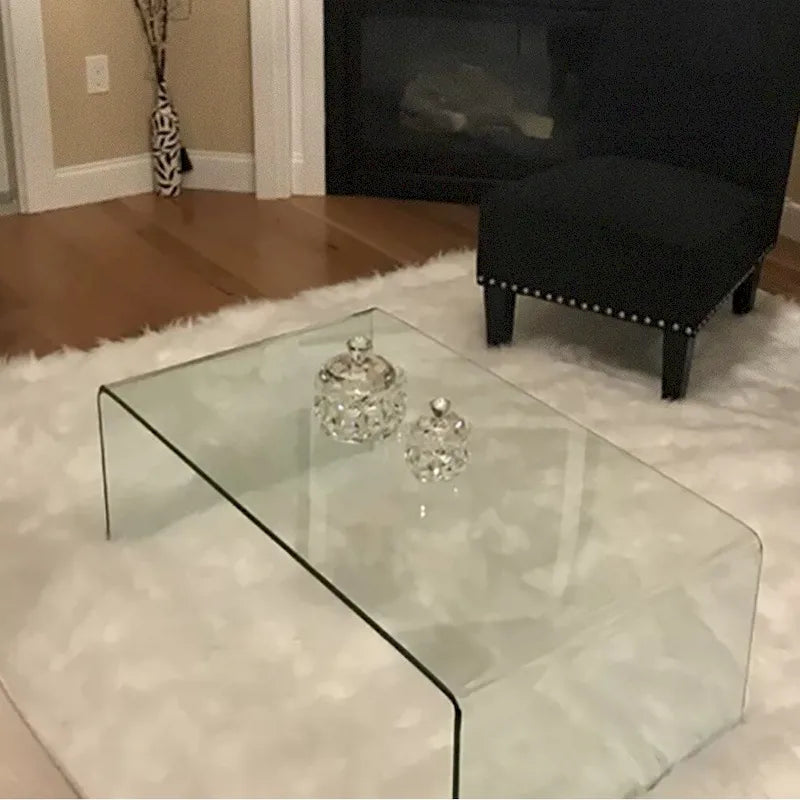 Console en verre, Console en verre trempé transparent