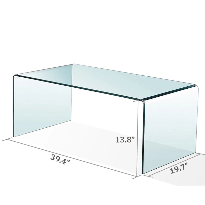 Console en verre, Console en verre trempé transparent