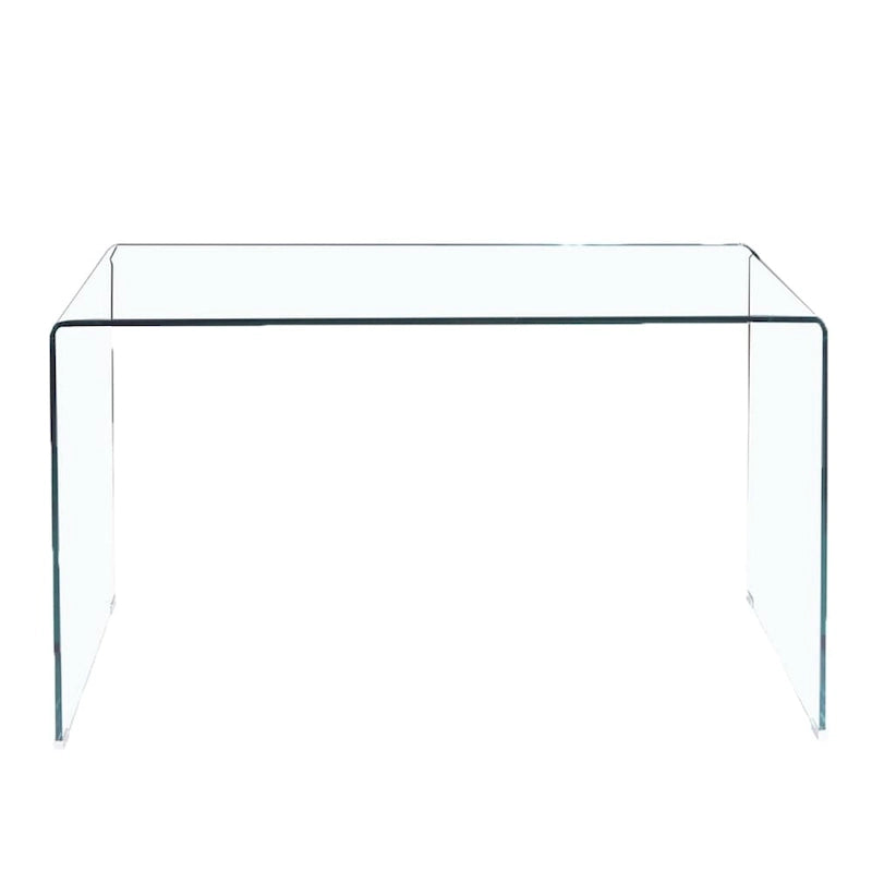 Console en verre, Console en verre trempé transparent