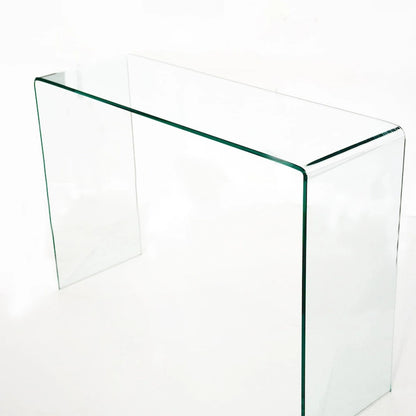 Console en verre, Console en verre trempé transparent