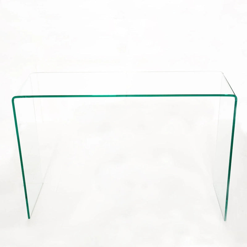 Console en verre, Console en verre trempé transparent