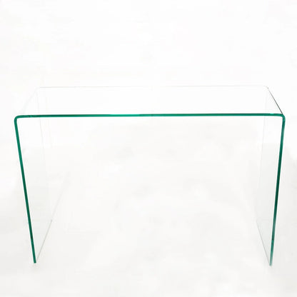 Console en verre, Console en verre trempé transparent