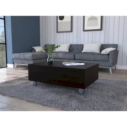 Table basse relevable Boston de FM Furniture avec compartiment de rangement dissimulé