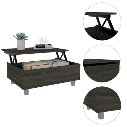 Table basse relevable Boston de FM Furniture avec compartiment de rangement dissimulé