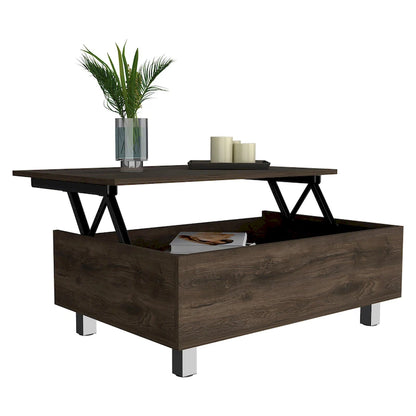 Table basse relevable Boston de FM Furniture avec compartiment de rangement dissimulé