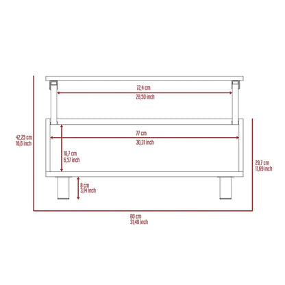 Table basse relevable Boston de FM Furniture avec compartiment de rangement dissimulé