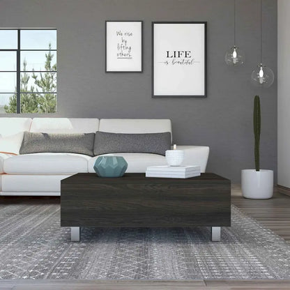 Table basse relevable Boston de FM Furniture avec compartiment de rangement dissimulé