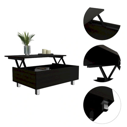Table basse relevable Boston de FM Furniture avec compartiment de rangement dissimulé