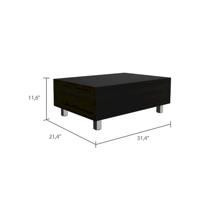 Table basse relevable Boston de FM Furniture avec compartiment de rangement dissimulé