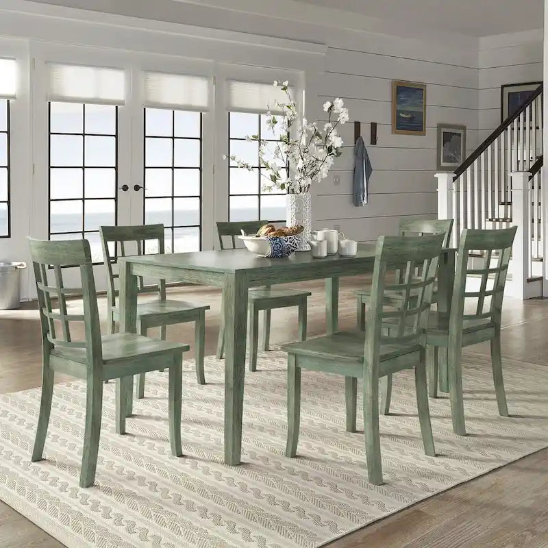 Ensemble de salle à manger rectangulaire Wilmington II 60 pouces, vert sauge antique, par iNSPIRE Q Classic