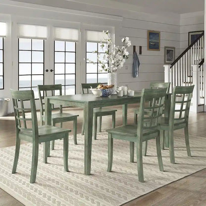 Ensemble de salle à manger rectangulaire Wilmington II 60 pouces, vert sauge antique, par iNSPIRE Q Classic