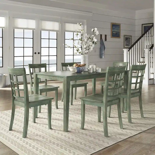 Ensemble de salle à manger rectangulaire Wilmington II 60 pouces, vert sauge antique, par iNSPIRE Q Classic