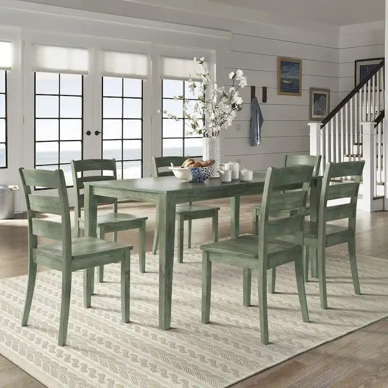 Ensemble de salle à manger rectangulaire Wilmington II 60 pouces, vert sauge antique, par iNSPIRE Q Classic