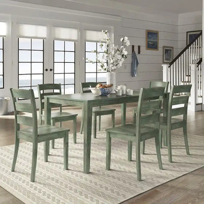 Ensemble de salle à manger rectangulaire Wilmington II 60 pouces, vert sauge antique, par iNSPIRE Q Classic