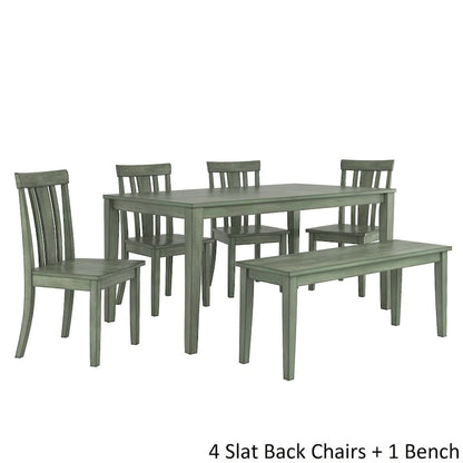 Ensemble de salle à manger rectangulaire Wilmington II 60 pouces, vert sauge antique, par iNSPIRE Q Classic