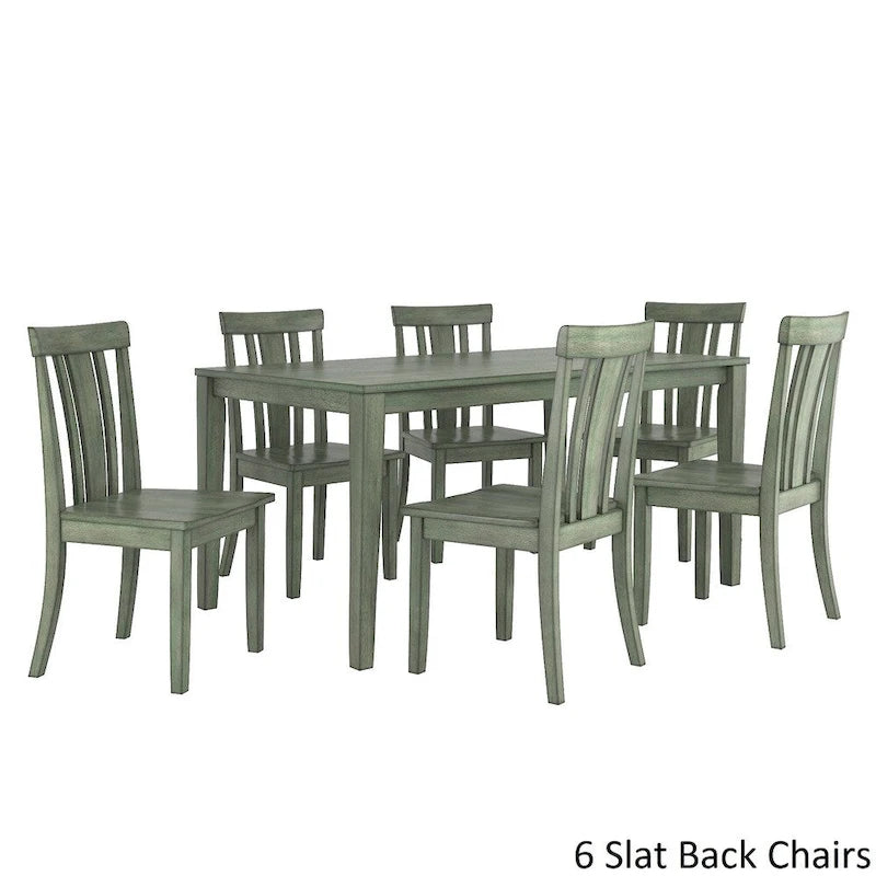 Ensemble de salle à manger rectangulaire Wilmington II 60 pouces, vert sauge antique, par iNSPIRE Q Classic