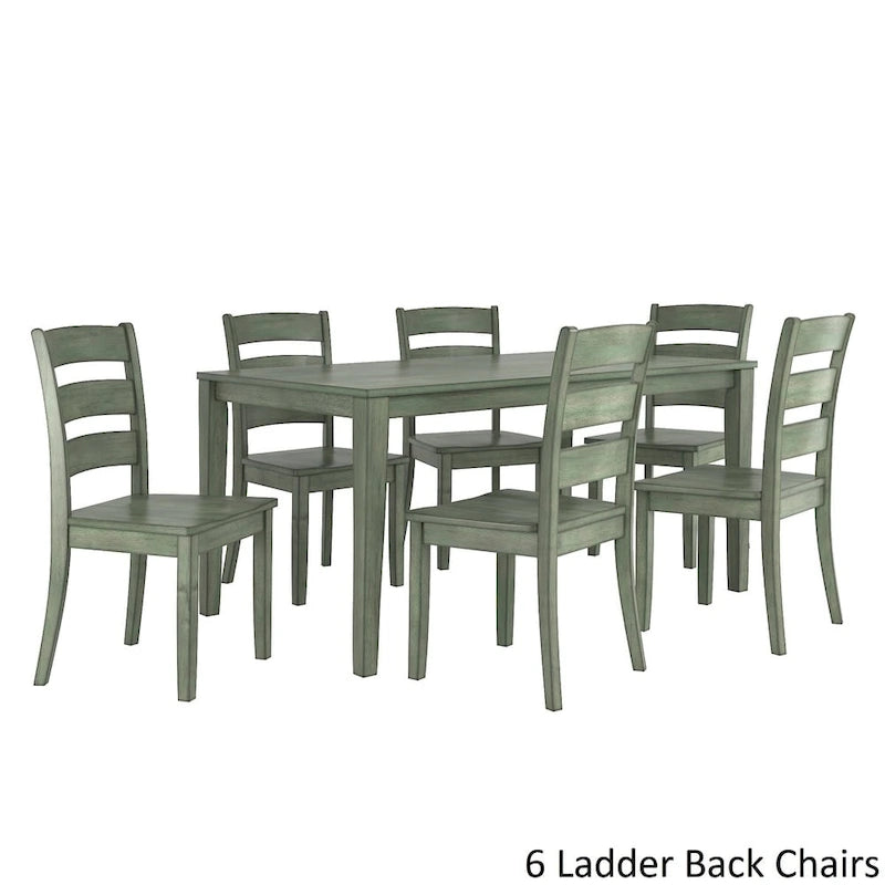 Ensemble de salle à manger rectangulaire Wilmington II 60 pouces, vert sauge antique, par iNSPIRE Q Classic
